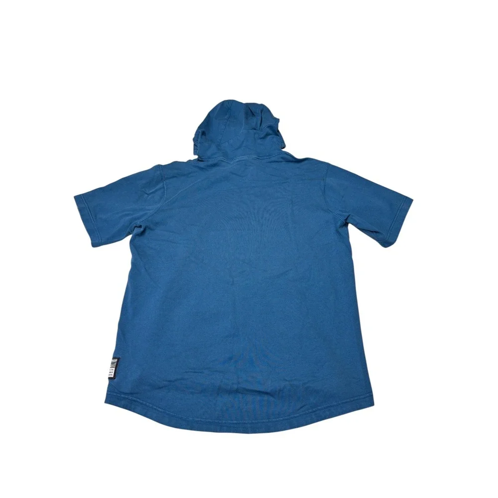 Nike Air‎ Blue Short Sleeve Hoodie Athletic Tech Fleece Mens Size L